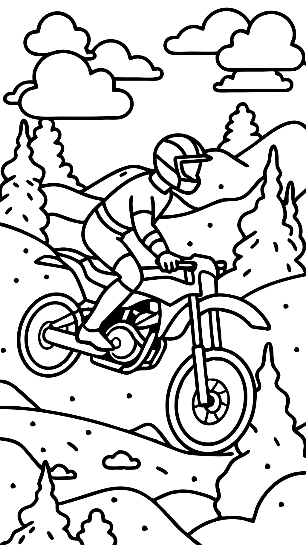 coloriages de vélos de saleté